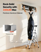 4 Step Ladder, Folding Step Stool with Wide Anti-Slip Pedal and