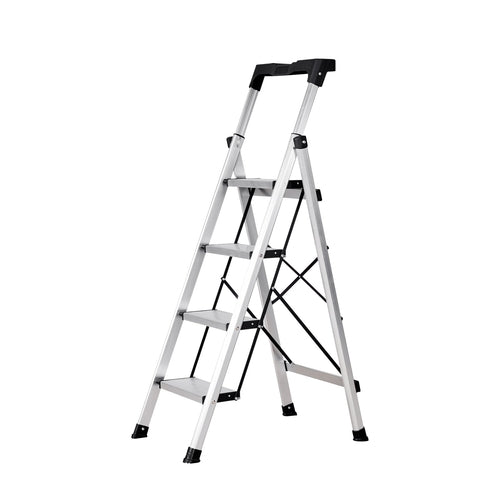 4 Step Ladder, Folding Step Stool with Wide Anti-Slip Pedal and