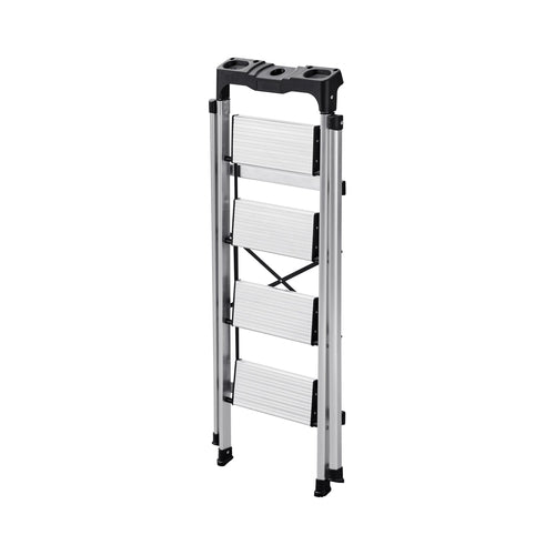 4 Step Ladder, Folding Step Stool with Wide Anti-Slip Pedal and