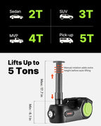 Electric Car Jack 5 Ton Car Jack Hydraulic, Electric Floor Jack with