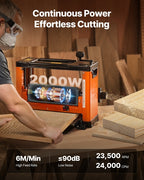 Thickness Planer, Three-Blade, 330 mm Width Worktable Power Benchtop