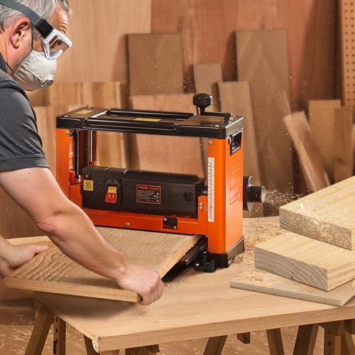 Thickness Planer, Three-Blade, 330 mm Width Worktable Power Benchtop