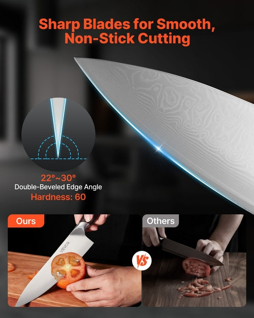 Kitchen Knife Set, 5 Piece High Carbon Stainless Steel Sharp Knife