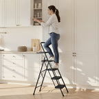 4 Step Ladder, Folding Step Stool with Wide Anti-Slip Pedal, Tool