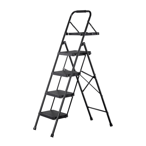 4 Step Ladder, Folding Step Stool with Wide Anti-Slip Pedal, Tool