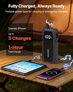 Jump Starter, 1500A Peak, Car Jumper Starter Battery Pack, 12V