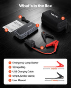 Jump Starter, 1500A Peak, Car Jumper Starter Battery Pack, 12V