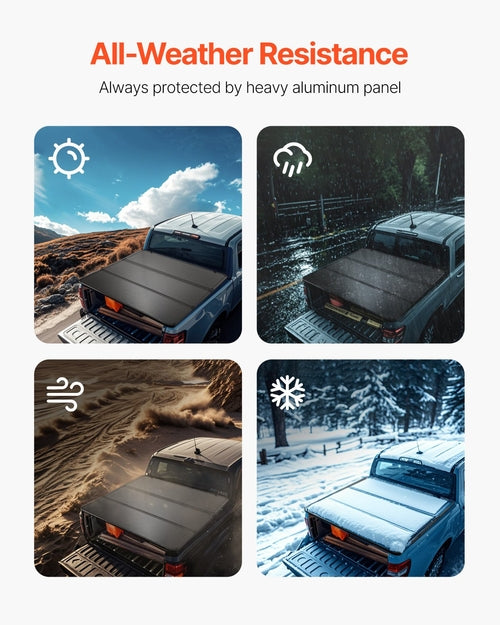 Tri-Fold Truck Bed Tonneau Cover, Compatible with 2016-2023 Toyota