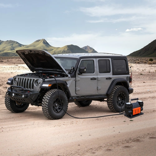 Dual-Cylinder Heavy Duty Air Compressor, 300 L/min Portable Tire